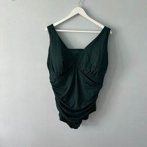 Lands' End Deep Green Swim Top